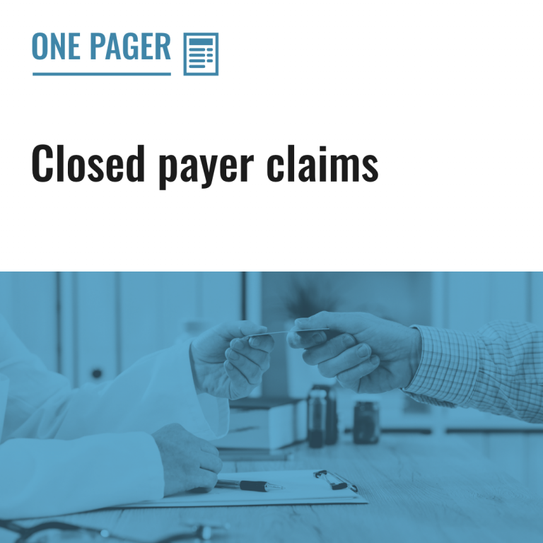 Closed payer claims